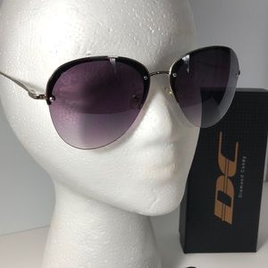 Diamond Candy Aviator oversized sunglasses UV400